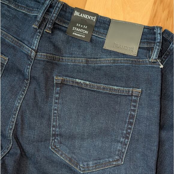NWOT Blank NYC Stanton Straight Fit Blue Jeans Mens Size 33x32 - Picture 6 of 8